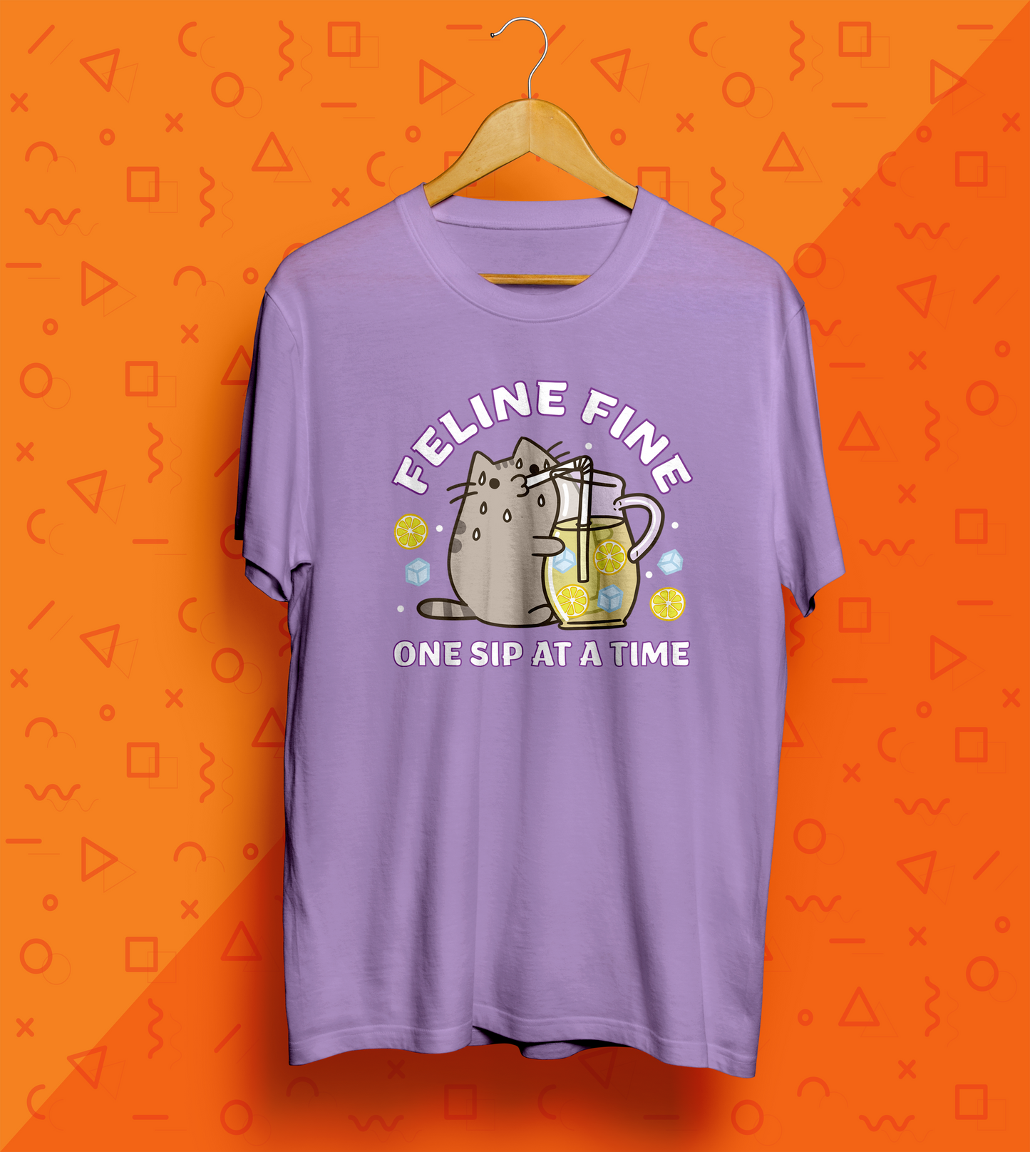 Feline Fine One Sip At A Time T-Shirt