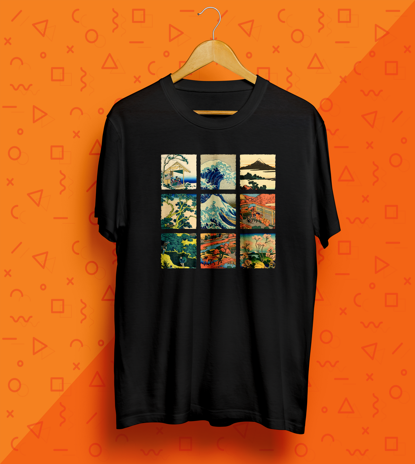 Ukiyo-e Collage - Katsushika Hokusai T-Shirt